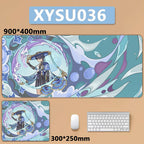 Anime Game Furina Neuvillette Mavuika Wanderer Raiden Columbina XXL Large Genshin Impact Mouse Pad Keyboard Desk Mat Mousepad