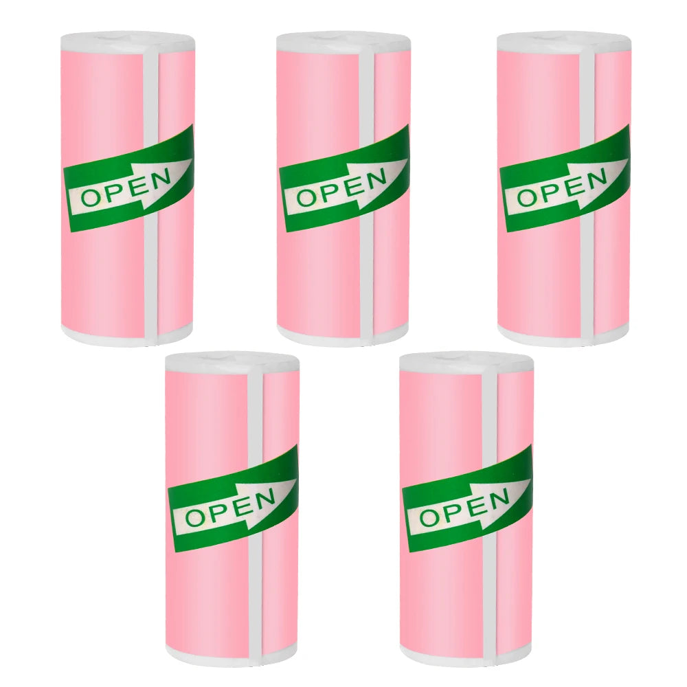 Colorful Label Sticker 57*25MM Self-adhesive Roll Paper Label Sticker Photo Inkless Printing Portable Mini Printer Thermal Paper