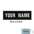 1PC Custom Name Embroidery Patch Stripes Badge Iron On Or Hook Loop 10X2.5CM,8X5CM,10X4CM, 8X2.5CM,12X2.5CM,15X5CM,20X7CM,black