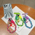 Cute Creative Cartoon Mobile Phone Universal Lanyard Three-Color DYM Wrist Strap Hand-Woven Hand Rope Phone Hanging Accessories