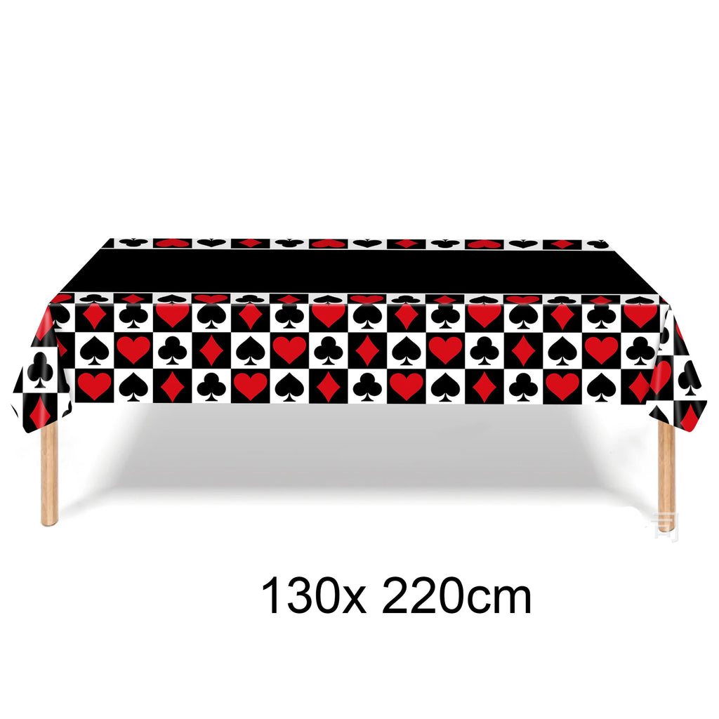 Casino Party Supplies for Men/Adults Poker Paper Plates Cups Napkins Straws for Poker Night Las Vegas Party Decorations