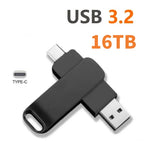 16TB Flash Drive Usb 3.2 Super High Speed Metal Transfer U Disk Pen Drive Waterproof Type C Disk SSD USB Drive Disk