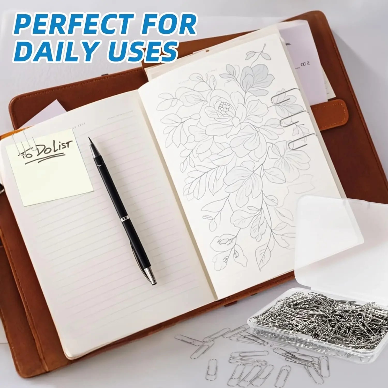 Silver Paper Clips Office Supplies Paperclips Large File Bookmark Stainless Steel Paper Clip Organizer School Office Stationery