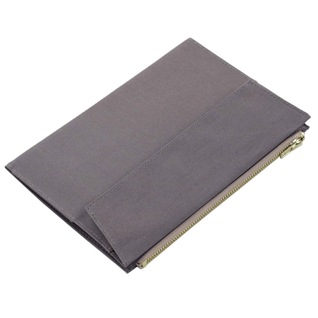 Canvas Zipper Card Holder for Travel Notebook, Canvas Storage Bag File Folder Refill Insert for Standard Journals Stationery