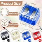 1/4 Pcs Dual Holes Eyeliner Sharpener, Compact Makeup Pencil Sharpeners, Makeup Pencil Sharpener for Eyeliner Lip Liner Pencils