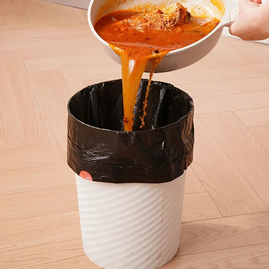 Heavy Duty Drawstring Trash Bags 3.6 Gallon 1/3/5 Rolls for Kitchen Bathroom Bedroom Living Room Office - Kitchen Bin Liners