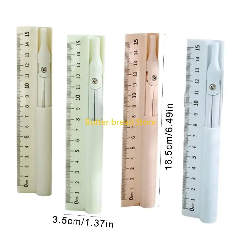 W89C Multifunction 3 in 1 Ruler Dawing Ruler Tool School Geometry Tool For Student Measuring and Drawing