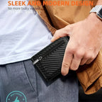 Rfid Credit Card Holder Money Bag Luxury Carbon Fiber Id Bank Cardholder Coin Purse Minimalist Wallet for Men Carteira Masculina