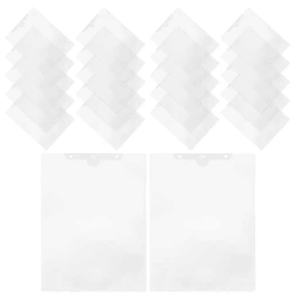 24Pcs Hanging File Folder Clear Document Bag Plastic File Holder Paper Storage Organizer Portable Office Use Paper Holder