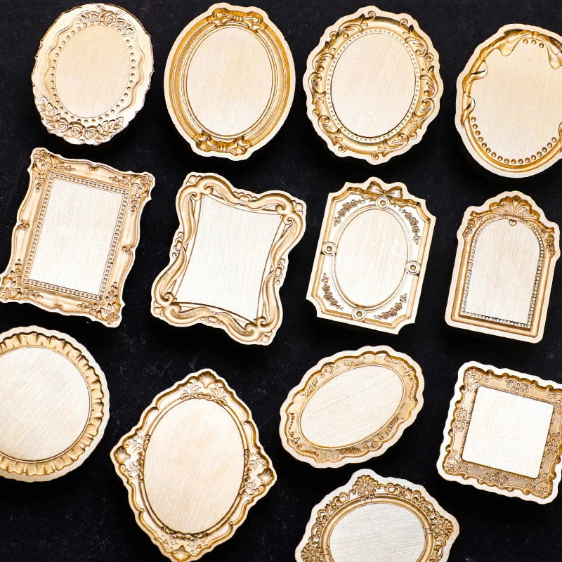 Fire Paint Seal Wax Stamp Heads Photo Frame Series Sealing Wax Stamp Head For DIY Scrapbooking Envelope Wedding Party Invitation