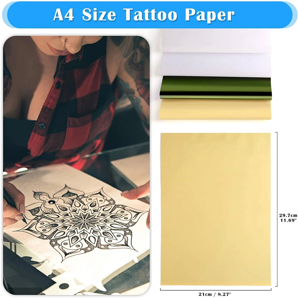 200-5PCS Tattoo Transfer Paper A4 Size Carbon Thermal Stencil Papers Tattoo Tracing Copier Paper for Printer Tattoo Accessories