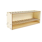 67-Slot Wooden Brush Holder Premium Double-layer Durable Artist Desk Organizer Pencil Paint Brushes Storage Art Craft