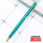 New Metal Ballpoint Pen Rose Gold Pen Custom Logo Advertising Ballpoint Pen  Lettering Engraved Name School&office Supplies