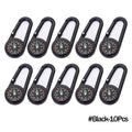 Outdoor Compass Carabiner Mini Camping Keychain Mountaineering Hiking Backpack Buckle with Compass Survival Children Gifts