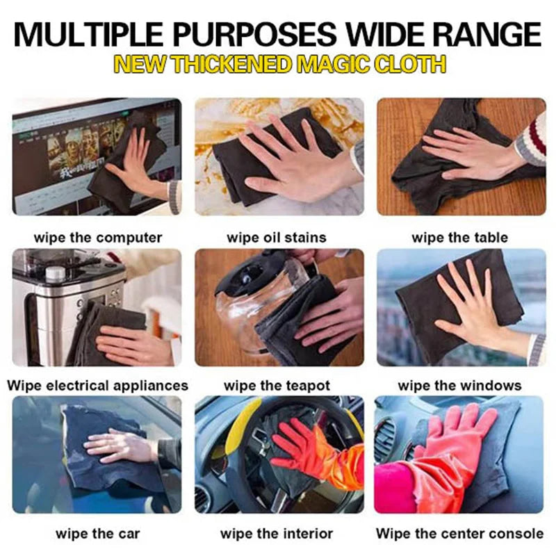Thicker Magic Cleaning Cloth No Watermark No Trace Clean Rag  Microfiber Wash Reusable Dried Wiping Window Glass Kitchen Towel