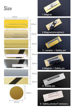 Personalized Name Tags Magnetic Name Badges With Logo Medical Pattern Laser Engraved Metal Staff Custom Nameplate
