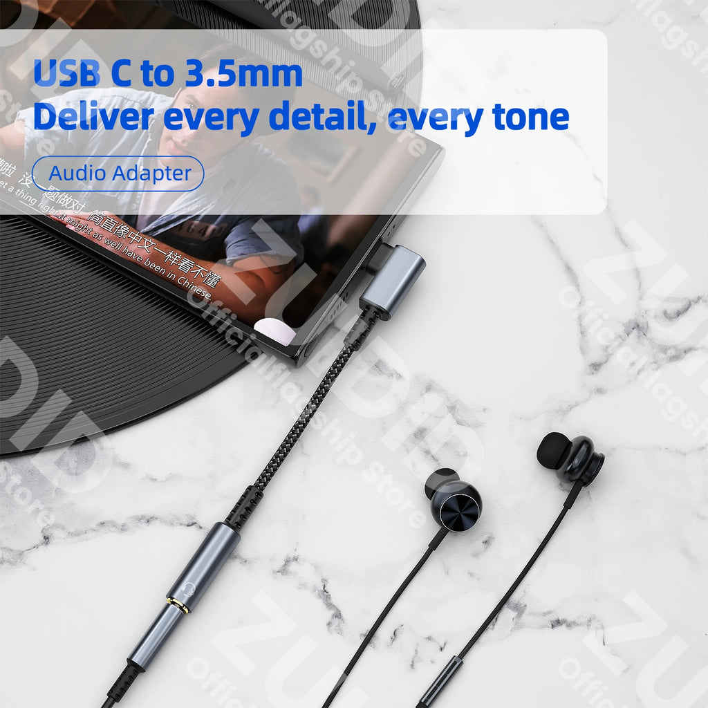 USB Type C 3.5 Jack HiFi Earphone Adapter USB C to 3.5mm Headphones AUX Audio Adapter Cable For iPad Pro Samsung Huawei Xiaomi