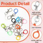 10/20 Pcs Silicone Pen Clip with Lobster Clasp Pen Holder Badge Reel Clips Badge Pen Holder Accessories(Pen not Included)