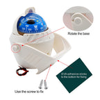 For Boat Yacht Car Waterproof Navigation Compass With Electronic LED Light White/Black Marine Sea Pivoting Marine Compass