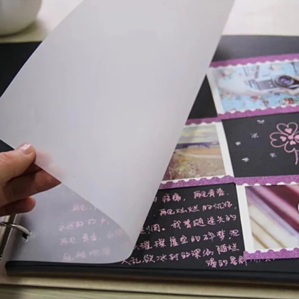 100Pcs 16K Transparent Copying Paper High Clarity Fine Surface Texture for Tracing Drawing Calligraphy Journaling Crafting