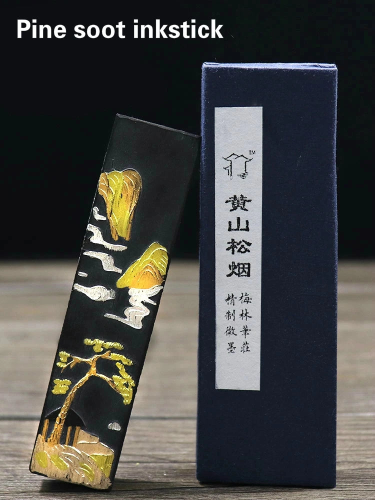Original Chinese Painting Calligraphy Ink Stick Natural Pure Pine Soot Ink Block Grinding Ink Calligraphy Ink Bar Sumi Inkstick