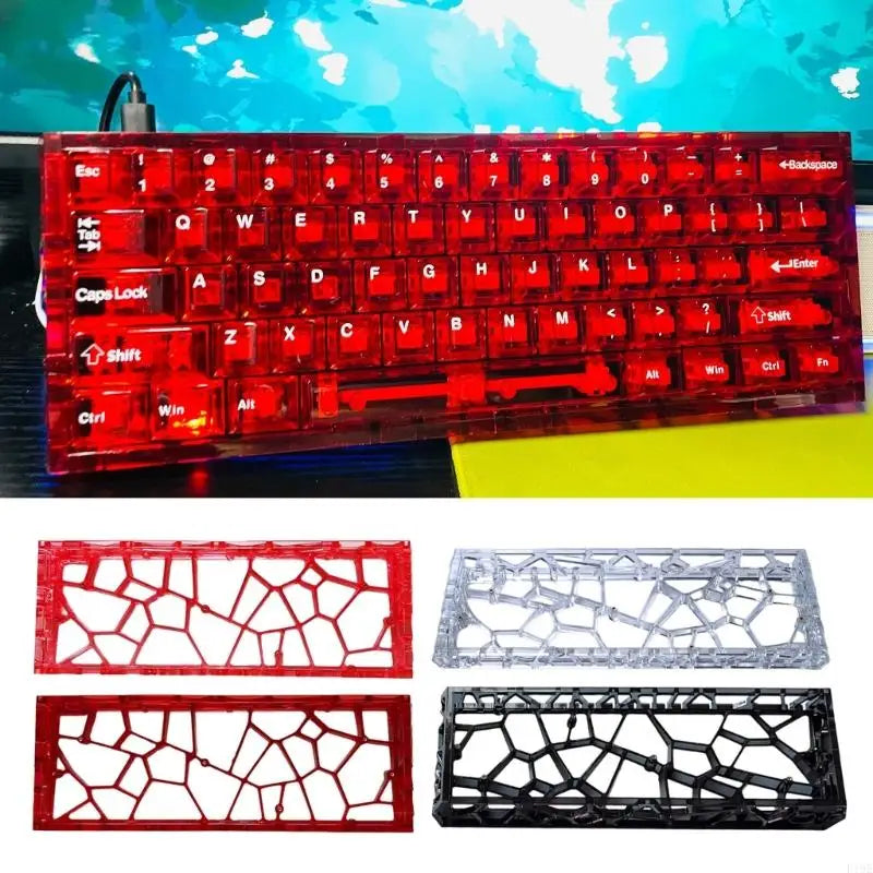 1PC Ventilated Keyboards Shell Case Durability Enhances Airflow for GH60 GT60 Multiple Brands Easy Installation F19E