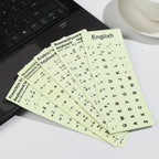 Spanish English Russian Arabic French Luminous Keyboard Stickers For Laptop PC Desktop Key Board Night Light Dustproof Sticker