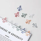 20-100pcs Metal Airplane Shape Office Paper Clips Bookmark School Office Stationery DIY Paper Clip Holder Craft Supplies