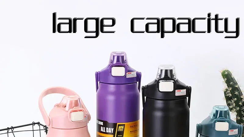 Stainless Steel Thermo Bottle 1.5L Large Capacity Thermo Water Portable 1500ml Vacuum Mug Thermos Insulated Cup 1L Tumbler