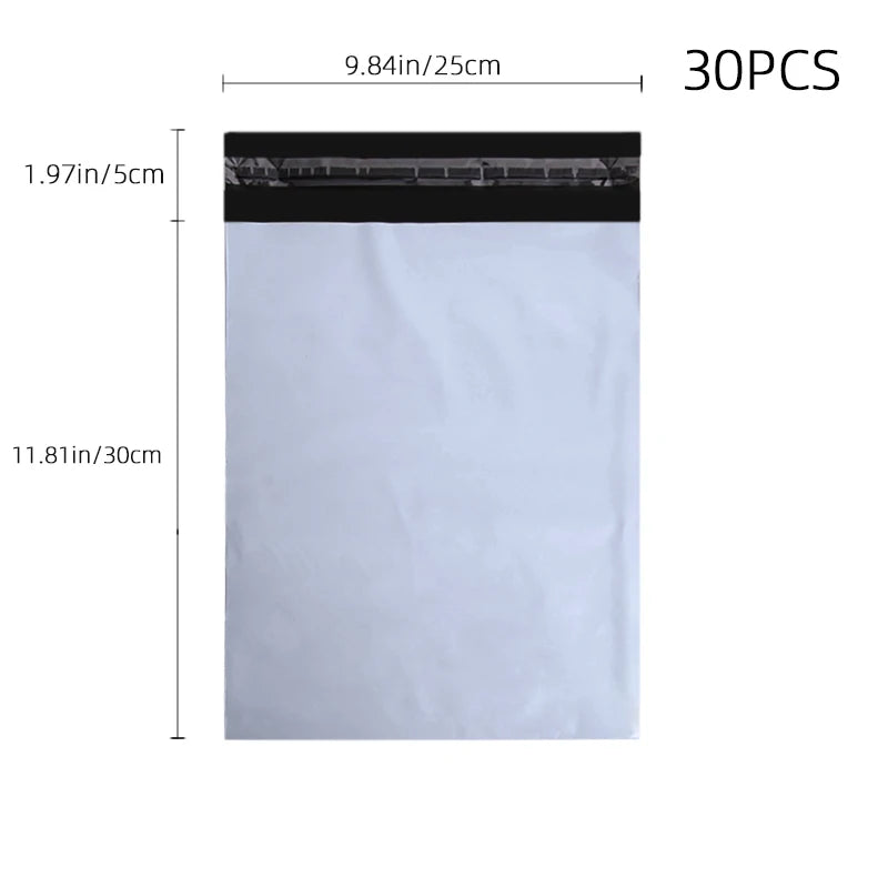 Waterproof Shipping Bags 25x35cm - Extra Strong 0.9mm Grey Poly Mailers, Tear-Resistant Self-Adhesive Envelopes for Secure Packa