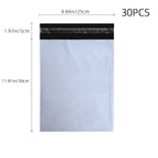 Waterproof Shipping Bags 25x35cm - Extra Strong 0.9mm Grey Poly Mailers, Tear-Resistant Self-Adhesive Envelopes for Secure Packa