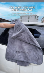 SEAMETAL 160X60CM Microfiber Car Wash Towel Thicken Towels Car Double-Sided Soft Cloth Auto Detailing Care Washing Drying Rags