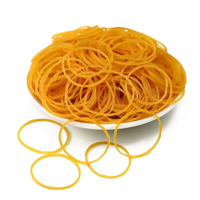 300 Pieces Set High-Elasticity Durable Yellow Rubber Bands Industrial Strength High-Temperature Resistant Toys for All Ages