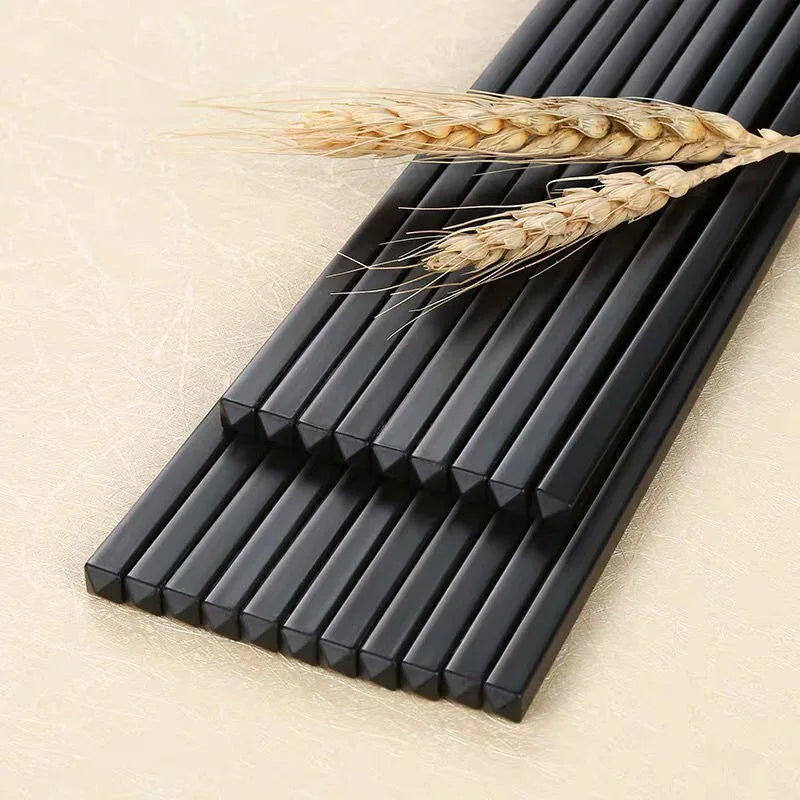 New Reusable Black Chinese Chopsticks Food Sushi Sticks Safe Plastic Food Grade High Temperature Sterilizable Chopsticks