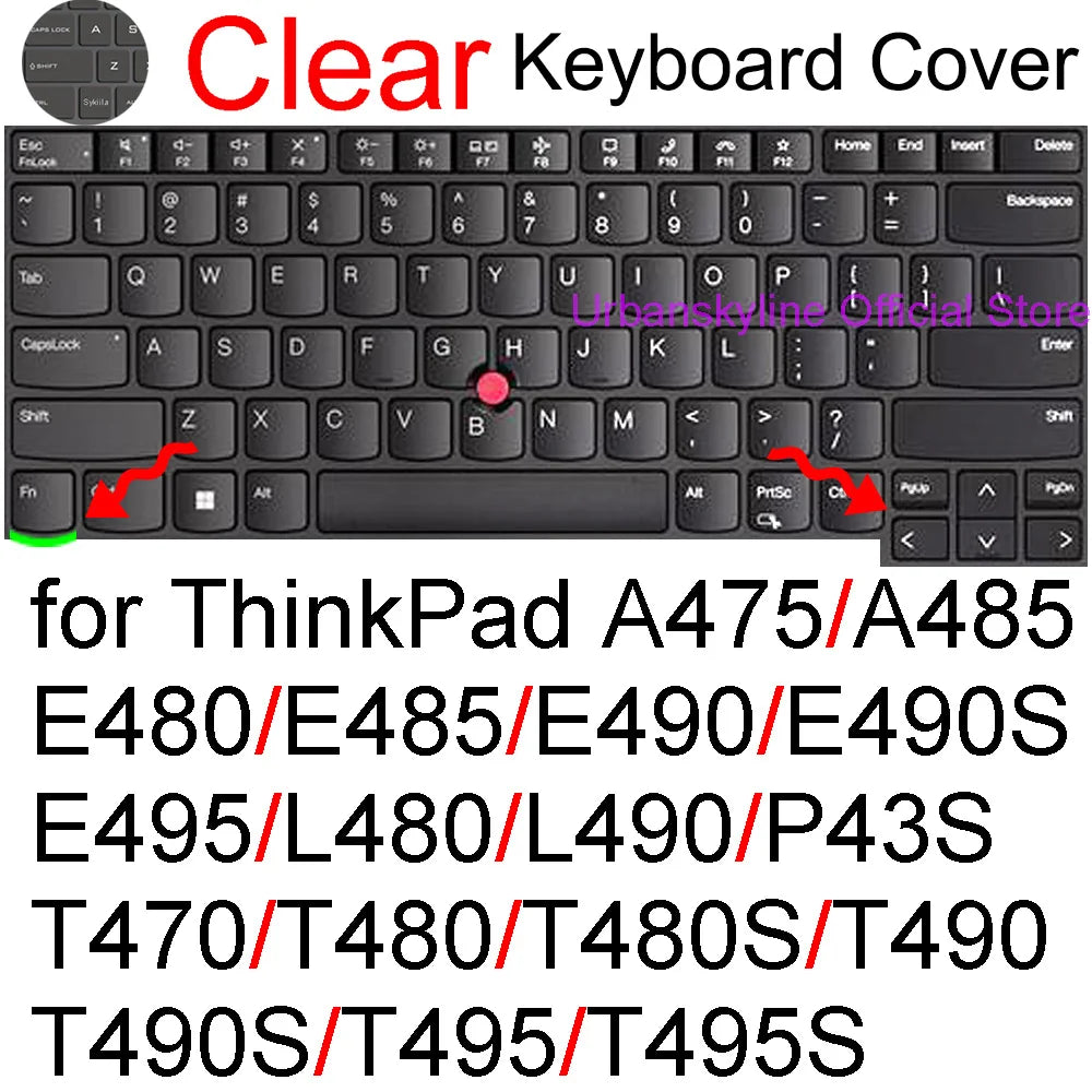 Keyboard Cover for Lenovo ThinkPad 14 X1 Carbon X1 Gen 13 12 11 10 P1 E14 L14 P14s T14 T14s P1 Silicone Protector Skin Case 2025