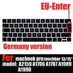 Keyboard Cover Skin for MacBook Pro with Touch Bar 13" and 15" ( Model Number A2159 A1706 A1707 A1989 A1990, 2016-20129 Release)