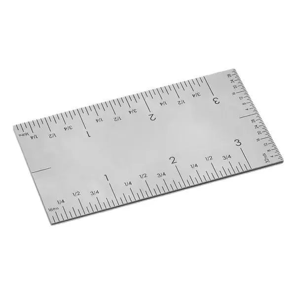 Pocket Square Ruler | 4-Sided Scale Stainless Steel Marking Tool | Sliding Precision Gauge for Woodworking