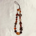Fashion Women Beaded Phone Charm Strap Ins Wrist Hanging Ornament Phone Case Keychain CCD Camera Anti-Lost Lanyard