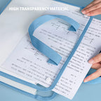 HUAJIE A4 Transparent Accordion File Bag, Waterproof Snap Folder for Students, Large Capacity Handheld Document Organizer