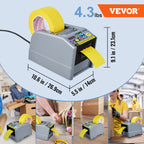 SucceBuy ZCUT-9 Automatic Tape Cutting Machine Paper Slitting Dispenser 6-60mm Adhesive Electric Tape Cutter for Product Package