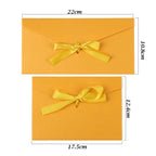 10Pcs Black Envelopes with Bow Ribbon Creative Black Greeting Card Bags Pearlescent Paper Envelop Wedding Invited Card Envelopes