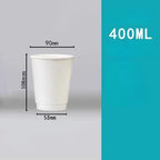 50pcs/pack Kraft Paper Bubble Tea Cup Double-layer Heat-insulating Paper Cup Disposable Thick Hollow Coffee Cup Accept Customize