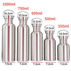 500/750/1000ml Stainless Steel Water Bottle Single Wall Large Capacity Big Mouth Vacuum Flasks with Lid Cycling Drinkware Sports