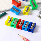 40-120pcs 2.5cm Mini Color Pencil Sharpener Curved Anti-slip Design Plastic Square Pencil Sharpener School Reward Stationery
