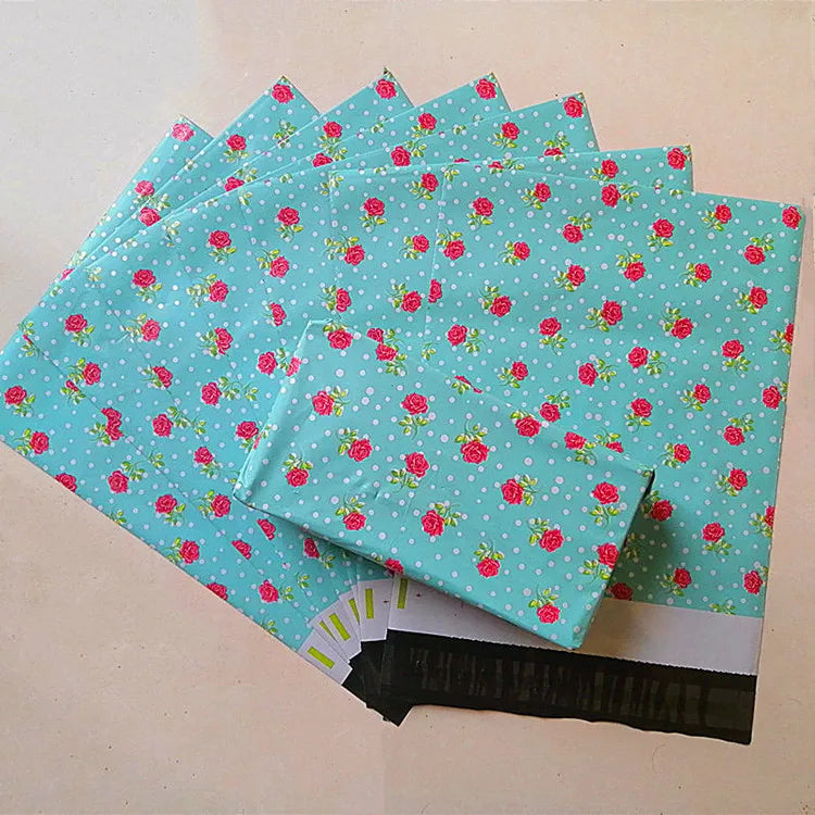 100PCS 9.8x13in Poly Mailer Adhesive Envelope Bag DIY Women Girl's Gifts Wedding Anniversary Plastic Mailing Packaging Pouches
