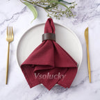 Cloth Napkin 40x40cm Washed Cotton Plain Washed Cotton Soft Rustic Table Napkin for Wedding Christmas Party Daily Family Meals