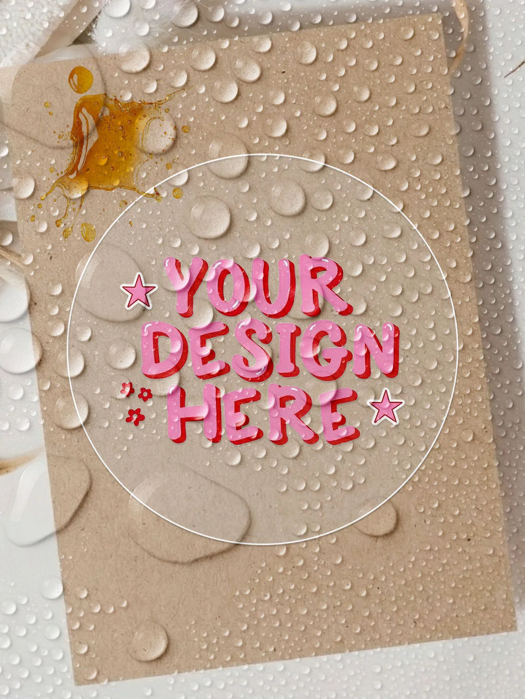 1/36/120-Piece Custom PVC Waterproof Labels – Clear & Waterproof Versions, Personalized for Parties, Packaging