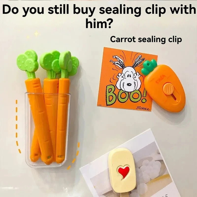 Creative Carrot Sealing Clip for Kitchen Food Freshness Snack Storage Moisture Resistant Storage Clip