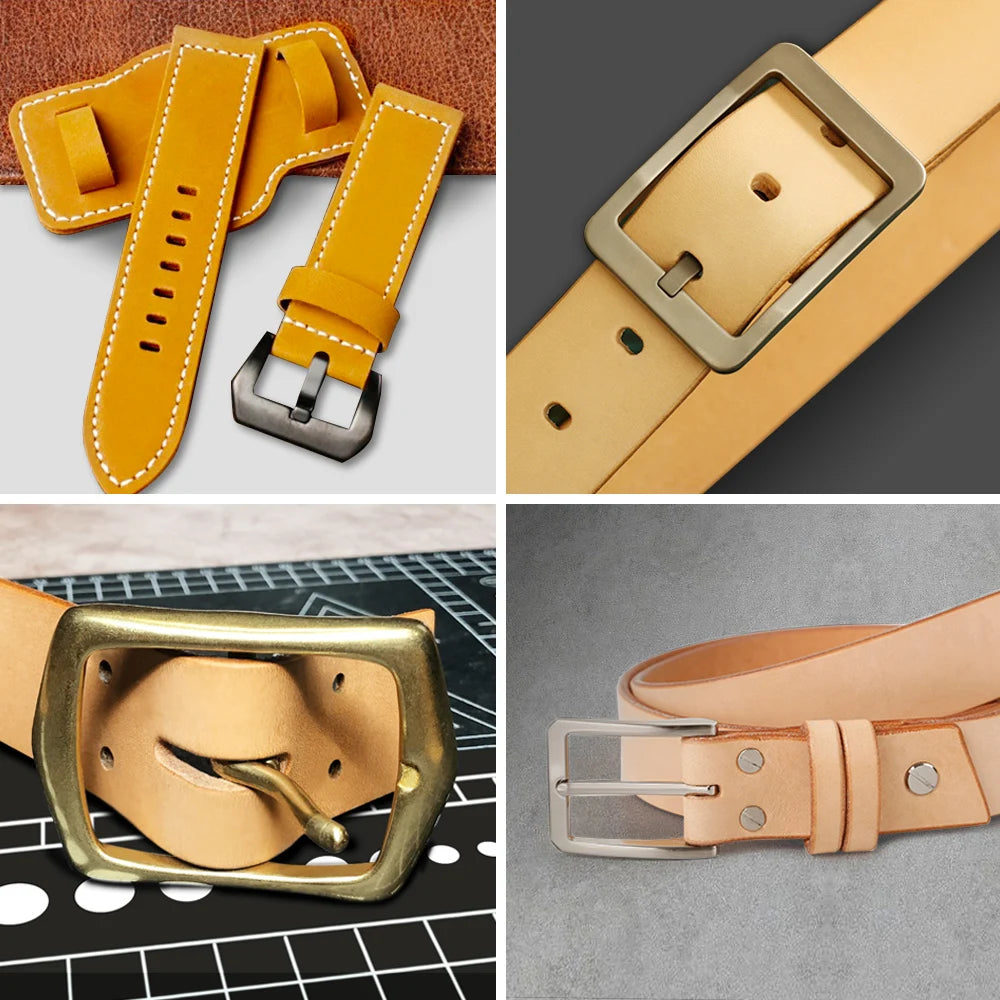 OWDEN Oblong Leather Punch Set for Belt Hole Puncher Oval Hole Strap Watch Band Flat Heavy Duty Leather Craft Hollow Punch