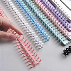 10/1Pcs 30Holes Detachable Buckle Loose-leaf Paper Book Circle Ring Scrapbook Album Binder Spiral A4 A5 B5 Notebook Binding Clip